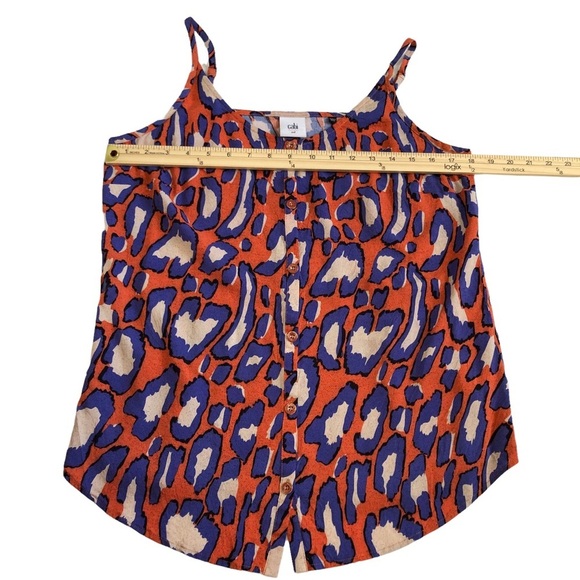 Cabi Leopard Print Button Down Isla Cami Size Medium - Picture 7 of 8